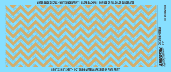 ASG Waterslide Decals - Chevron Pattern 3/16"