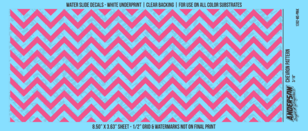 ASG Waterslide Decals - Chevron Pattern 3/16"