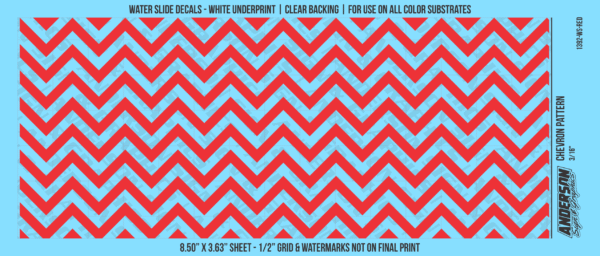 ASG Waterslide Decals - Chevron Pattern 3/16"