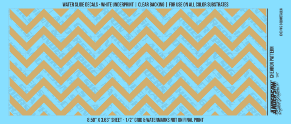 ASG Waterslide Decals - Chevron Pattern 1/4"