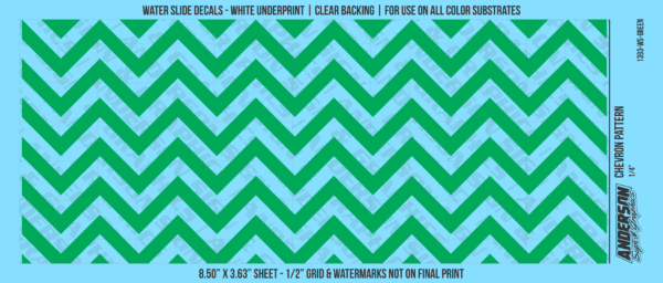 ASG Waterslide Decals - Chevron Pattern 1/4"