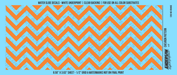 ASG Waterslide Decals - Chevron Pattern 1/4"