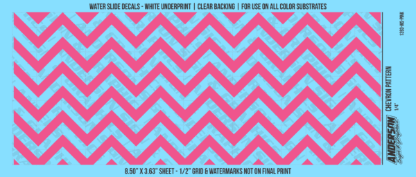 ASG Waterslide Decals - Chevron Pattern 1/4"