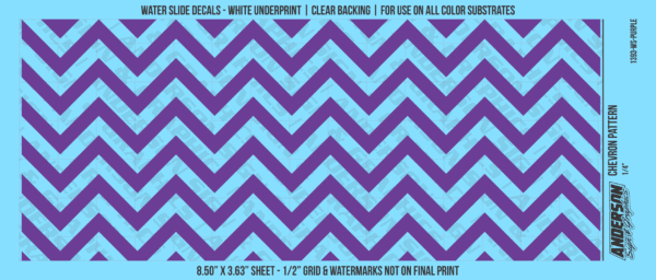 ASG Waterslide Decals - Chevron Pattern 1/4"