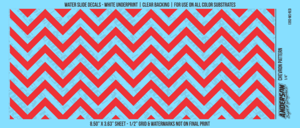 ASG Waterslide Decals - Chevron Pattern 1/4"