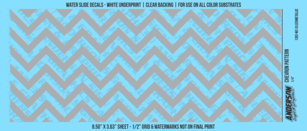 ASG Waterslide Decals - Chevron Pattern 1/4"