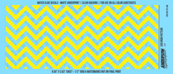 ASG Waterslide Decals - Chevron Pattern 1/4"