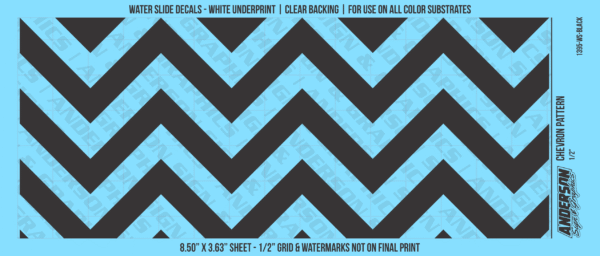 ASG Waterslide Decals - Chevron Pattern 1/2"