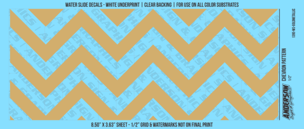 ASG Waterslide Decals - Chevron Pattern 1/2"