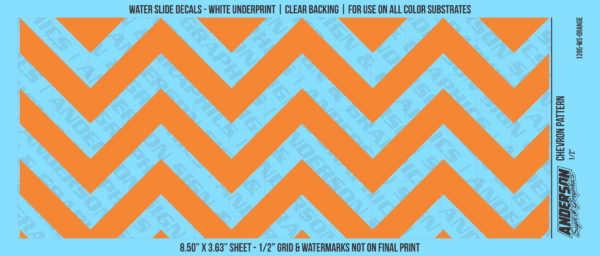 ASG Waterslide Decals - Chevron Pattern 1/2"
