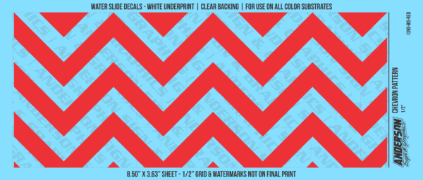 ASG Waterslide Decals - Chevron Pattern 1/2"