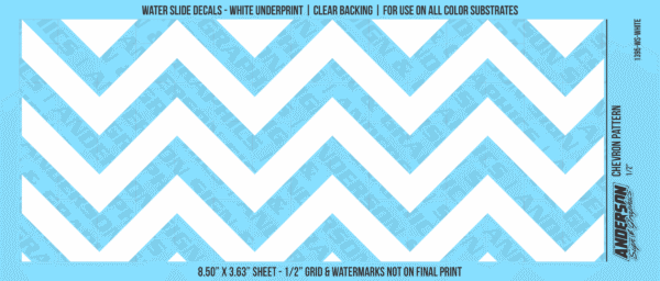 ASG Waterslide Decals - Chevron Pattern 1/2"
