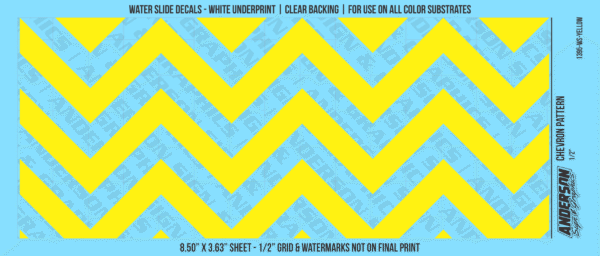 ASG Waterslide Decals - Chevron Pattern 1/2"
